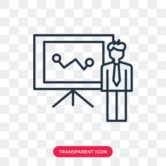 Presentation vector icon isolated on transparent background, Presentation logo design