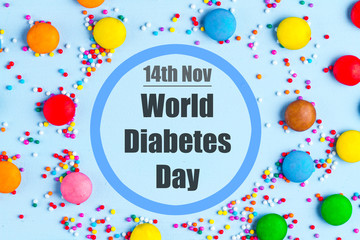 Diabetes. World Diabetes Day, 14 November. Diabetes concept. Sugar diabetes.
