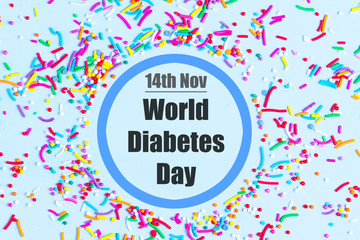 Diabetes. World Diabetes Day, 14 November. Diabetes concept. Sugar diabetes.