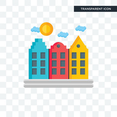 Amsterdam vector icon isolated on transparent background, Amsterdam logo design