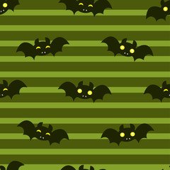 Abstract seamless halloween pattern for girls or boys. Creative vector halloween pattern with bat, cloud boo. Funny halloween pattern for textile and fabric. Fashion bat style. Colorful bat picture.