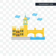 Naklejka premium London vector icon isolated on transparent background, London logo design
