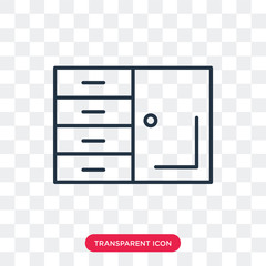 Cabinet vector icon isolated on transparent background, Cabinet logo design
