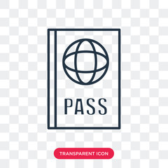 Passport vector icon isolated on transparent background, Passport logo design