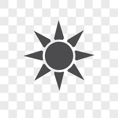 Sun vector icon isolated on transparent background, Sun logo design
