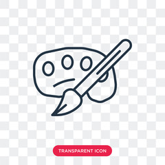 Palette vector icon isolated on transparent background, Palette logo design