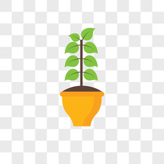 Plant vector icon isolated on transparent background, Plant logo design