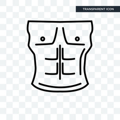 Men Chest vector icon isolated on transparent background, Men Chest logo design