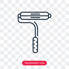 Paint roller vector icon isolated on transparent background, Paint roller logo design