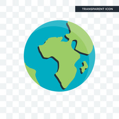 Globe vector icon isolated on transparent background, Globe logo design
