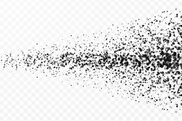 Abstract particles on transparent background. Graphic concept for your design.