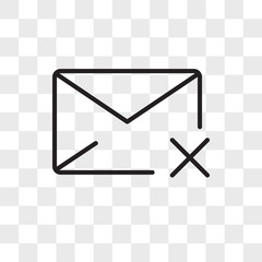 Email vector icon isolated on transparent background, Email logo design