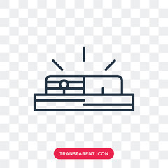 Siren vector icon isolated on transparent background, Siren logo design