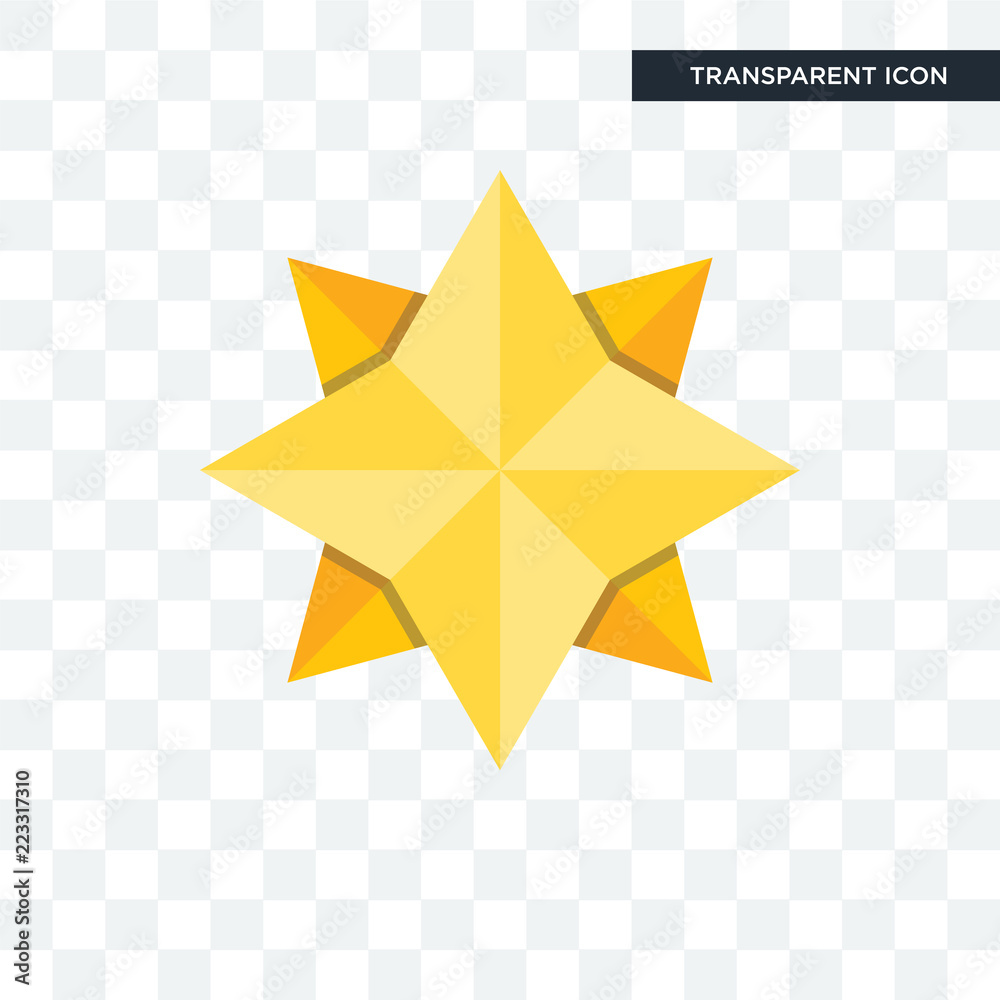 Poster Star vector icon isolated on transparent background, Star logo design