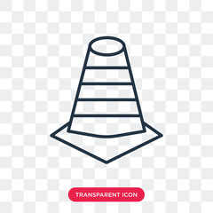 Traffic cone vector icon isolated on transparent background, Traffic cone logo design