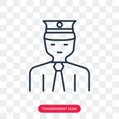 Policeman vector icon isolated on transparent background, Policeman logo design