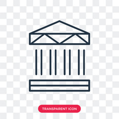 Courthouse vector icon isolated on transparent background, Courthouse logo design