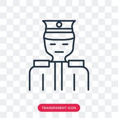 Police vector icon isolated on transparent background, Police logo design