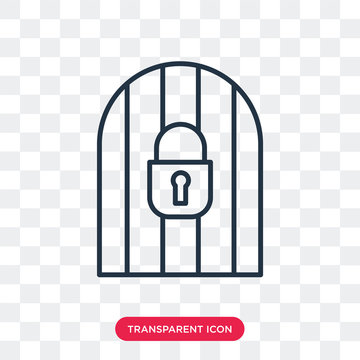 Prison vector icon isolated on transparent background, Prison logo design