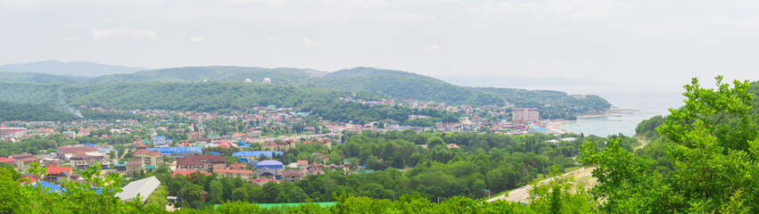 Fototapeta na wymiar panorama of a small village