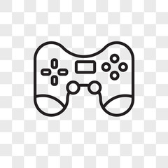 Game console vector icon isolated on transparent background, Game console logo design