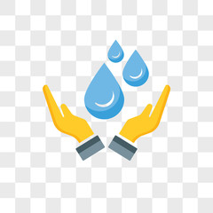 Water vector icon isolated on transparent background, Water logo design