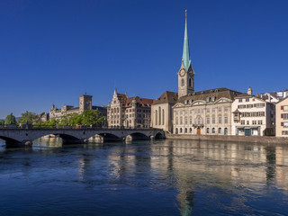 View of Zurich at a sunny day, Switzerland