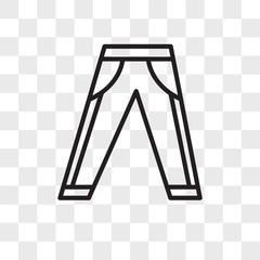 Jeans vector icon isolated on transparent background, Jeans logo design