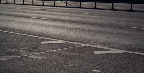 asphalt road with lines
