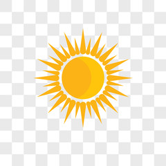 Sun vector icon isolated on transparent background, Sun logo design