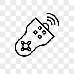 Remote control vector icon isolated on transparent background, Remote control logo design