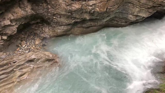 The impressive glacier gorge in the Rosenlaui in Switzerland.