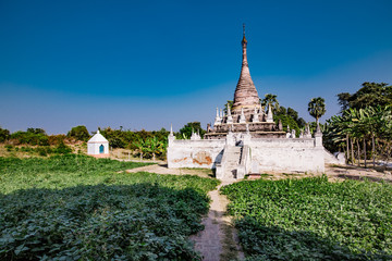Buddha temple in the sunset dawn