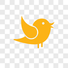 Bird vector icon isolated on transparent background, Bird logo design