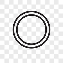 Circle vector icon isolated on transparent background, Circle logo design
