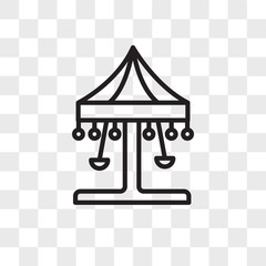 Carousel vector icon isolated on transparent background, Carousel logo design