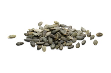 Pumpkin seeds isolated on white background