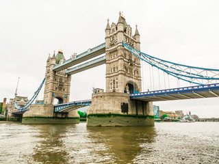 Tower Bridge, iconic victorian bridge through the Thames River