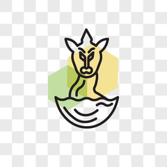 Dragon vector icon isolated on transparent background, Dragon logo design