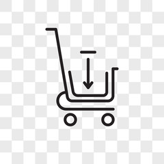 Add cart vector icon isolated on transparent background, Add cart logo design