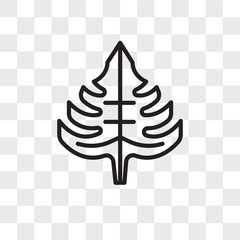 Philodendron vector icon isolated on transparent background, Philodendron logo design