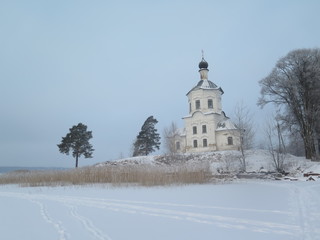 church in winter