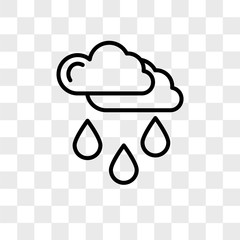 Raindrops vector icon isolated on transparent background, Raindrops logo design