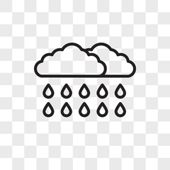 Rain vector icon isolated on transparent background, Rain logo design