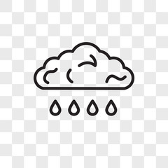 Rain vector icon isolated on transparent background, Rain logo design