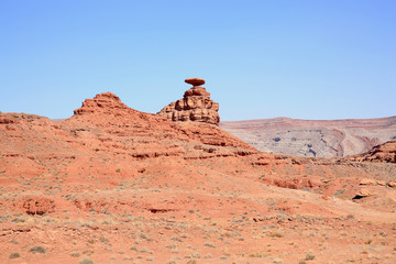 Fototapeta na wymiar Mexican Hat Rock in Utah, USA