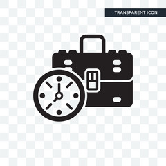 Briefcase vector icon isolated on transparent background, Briefcase logo design