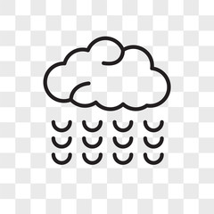 Cloud vector icon isolated on transparent background, Cloud logo design