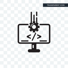 Programmer vector icon isolated on transparent background, Programmer logo design