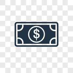 Money vector icon isolated on transparent background, Money logo design